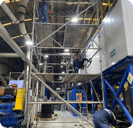 Mantenimiento preventivo y correctivo de tanques, estructuras, tuberías y equipos